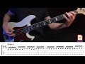 Guns n roses  welcome to the jungle standard tuning bass cover with tabssheet music