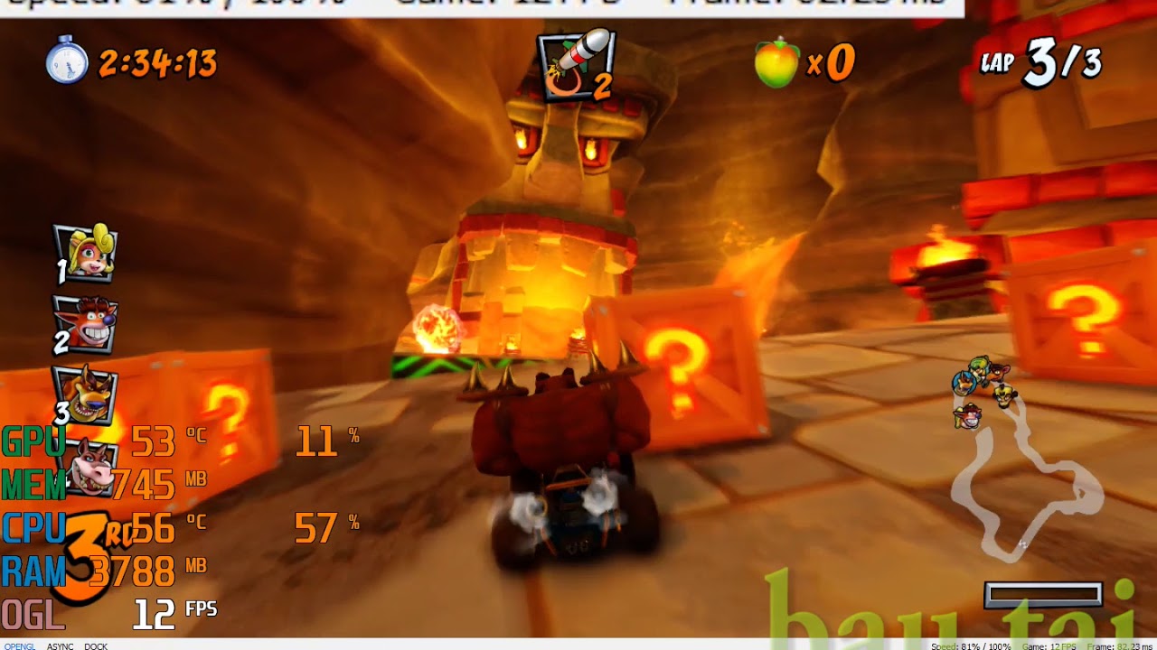 CRASH TEAM RACING NITRO FLUED ON YUZU INTEL CORE i5 4570 GTX 960 TEST 720p YouTube