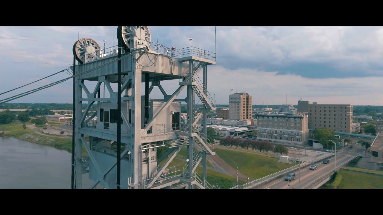 Drone view of Gillis Long Bridge Alexandria Louisiana YouTube