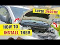 How to install gas struts on your cars bonnethood