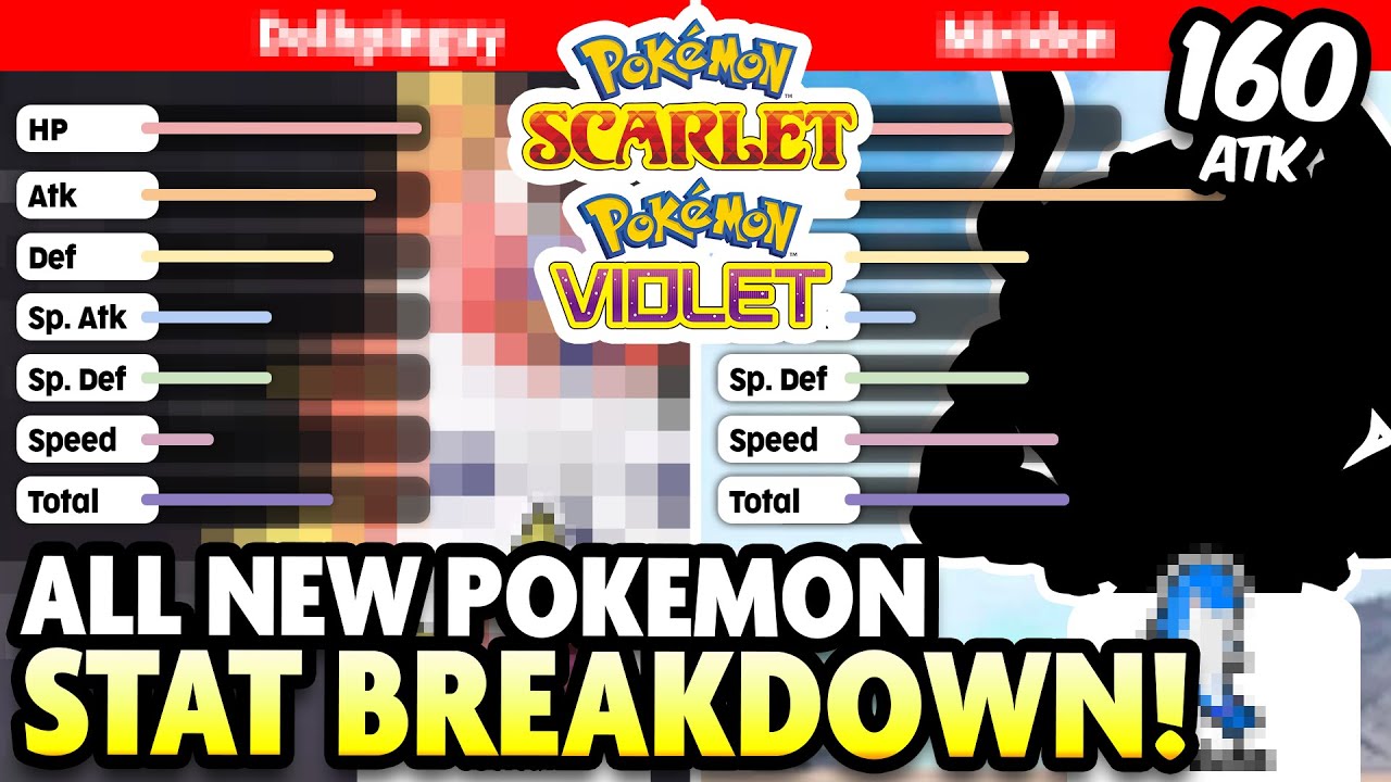 ALL LEAKED STATS! Full Breakdown for ALL NEW POKEMON in Pokemon Scarlet and  Violet! 