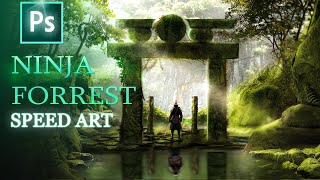 "Creating A NINJA Forrest" Speed Art Photoshop