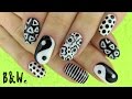 Nail Art in Black and White! Monochrome Nails with MissJenFabulous