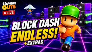 BLOCK DASH ENDLESS + EXTRAS | STUMBLE GUYS LIVE #stumbleguysaovivo #stumbleguyslive screenshot 3