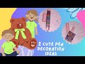 2 diy cute pen decoration ideas  school craft beorigami cute craft diy