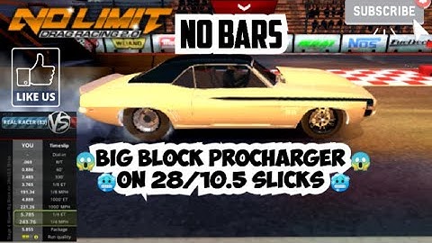 5/7 TUNE ON 28/10.5 SLICKS ⭐ NO LIMIT DRAG RACING 2.0🤔 69 CAMARO BIG BLOCK PROCHARGER TUNE ⭐