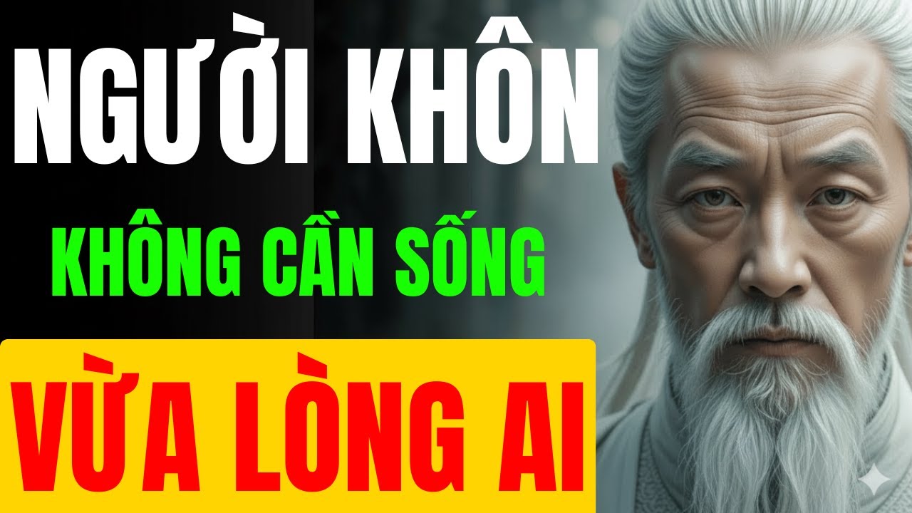 NGƯỜI KHÔN NGOAN LÀ BIẾT SỐNG MÀ KHÔNG CẦN VỪA LÒNG AI | TRIẾT LÝ NGƯỜI XƯA