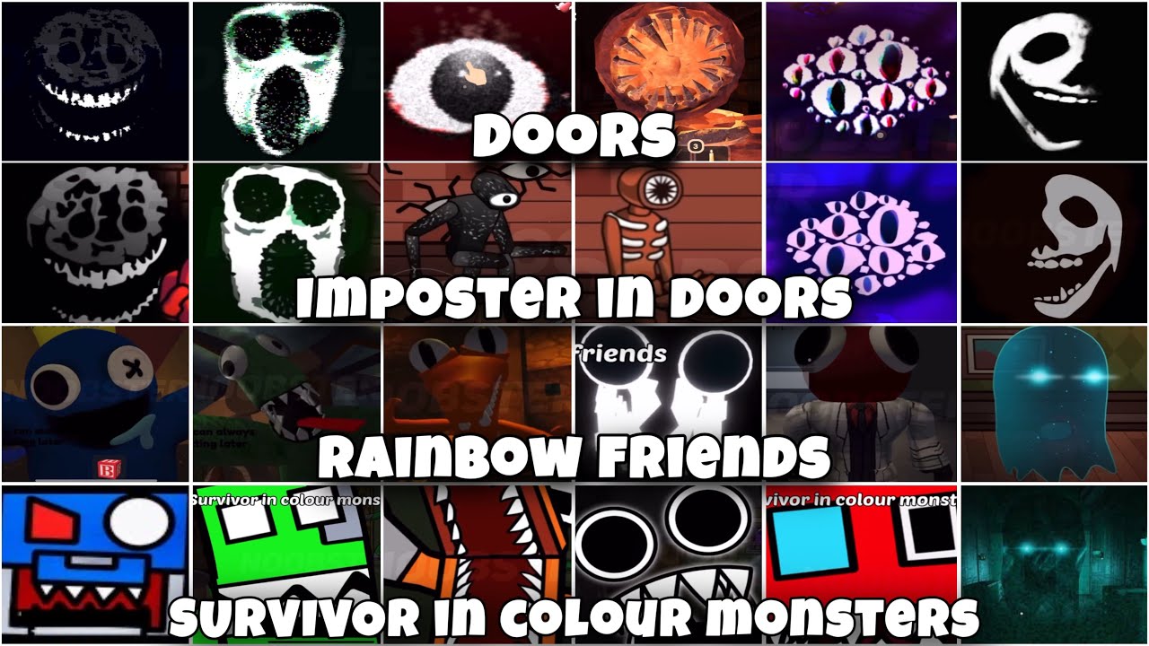ROBLOX]Doors Jumpscares VS Rainbow Friends VS Imposter in Doors VS