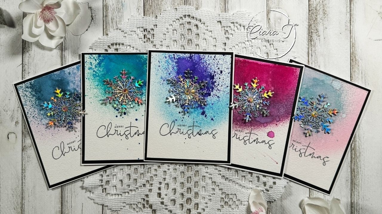 Как создать потрясающие голографические рождественские открытки со снежинками | Серия «Рождество ...