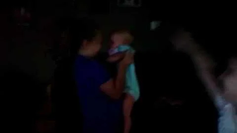 My friends dancing whith the baby