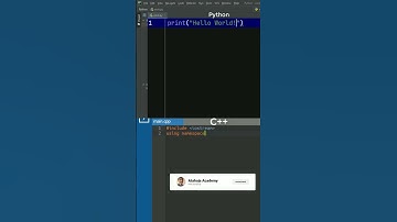 Hello World Python vs C++ #shorts #atahoja #atahoja_academy