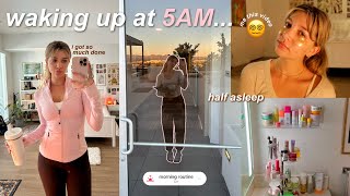 WAKING UP AT 5AM! half asleep but productive‍ morning routine