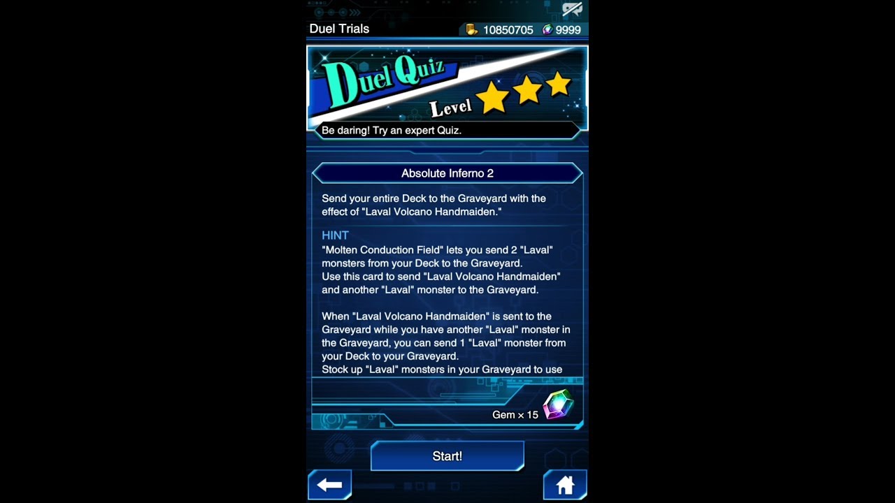 Yugioh Duel Links - Duel Quiz Level 3 : Absolute Inferno 2