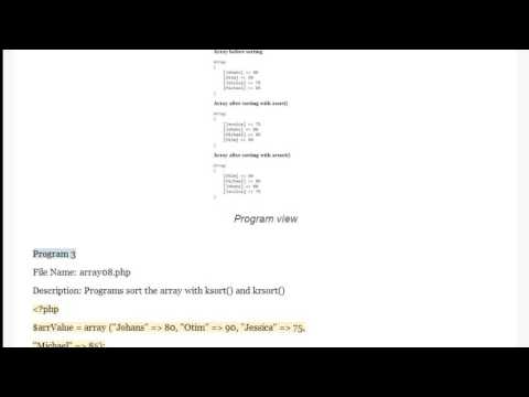 Array Functions Examples in PHP