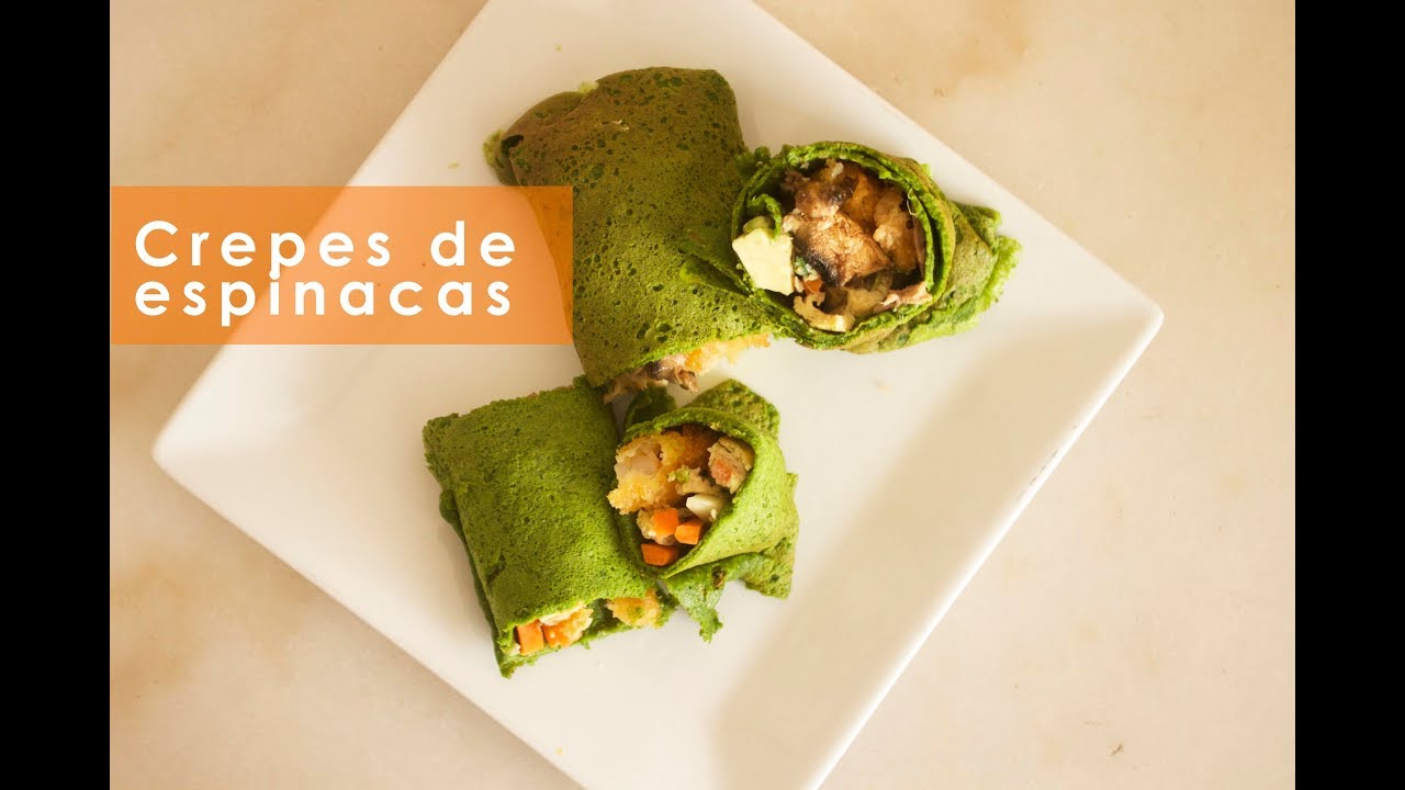 Como hacer crepes de espinacas