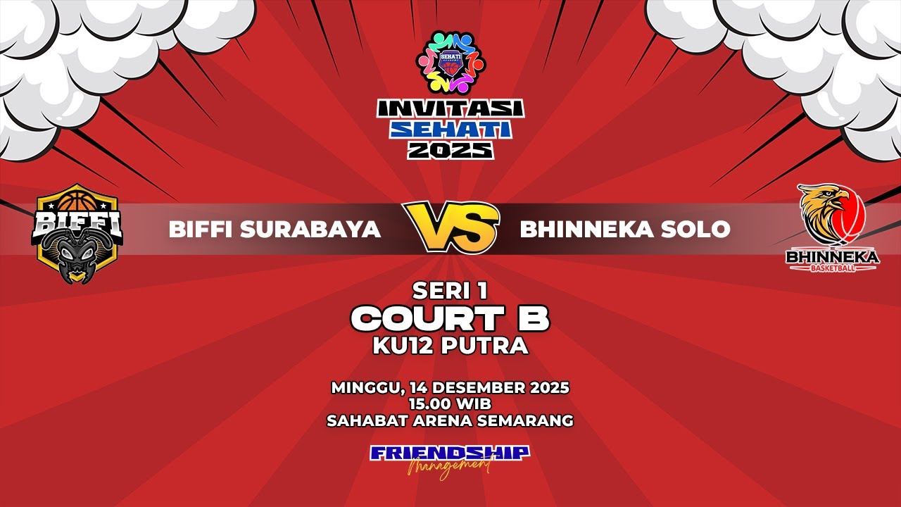 BIFFI SURABAYA VS BHINEKA SOLO | KU12 PUTRA| 5ON5 INVITASI SEHATI 2025 | COURT B