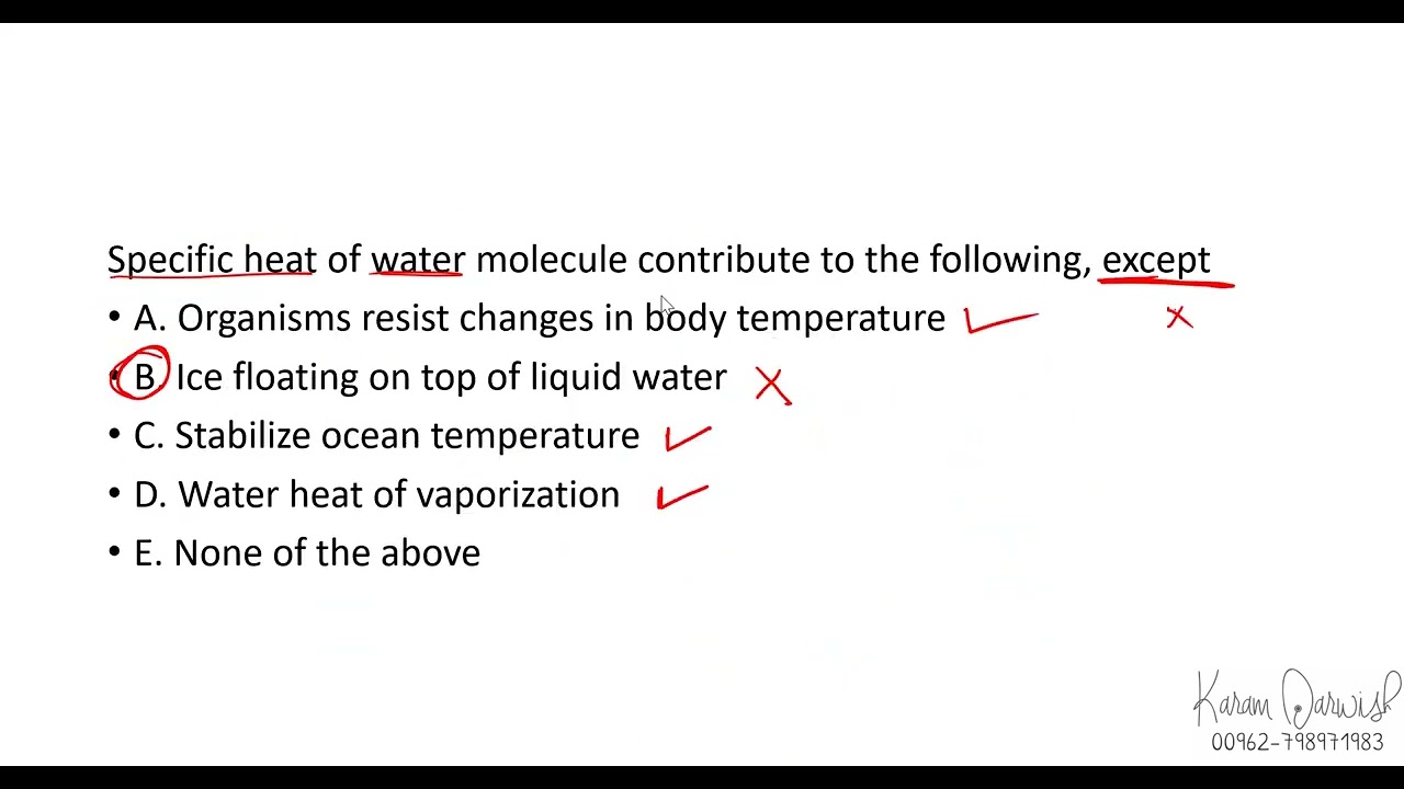 Biology 101 - Chapter 3 Past Papers