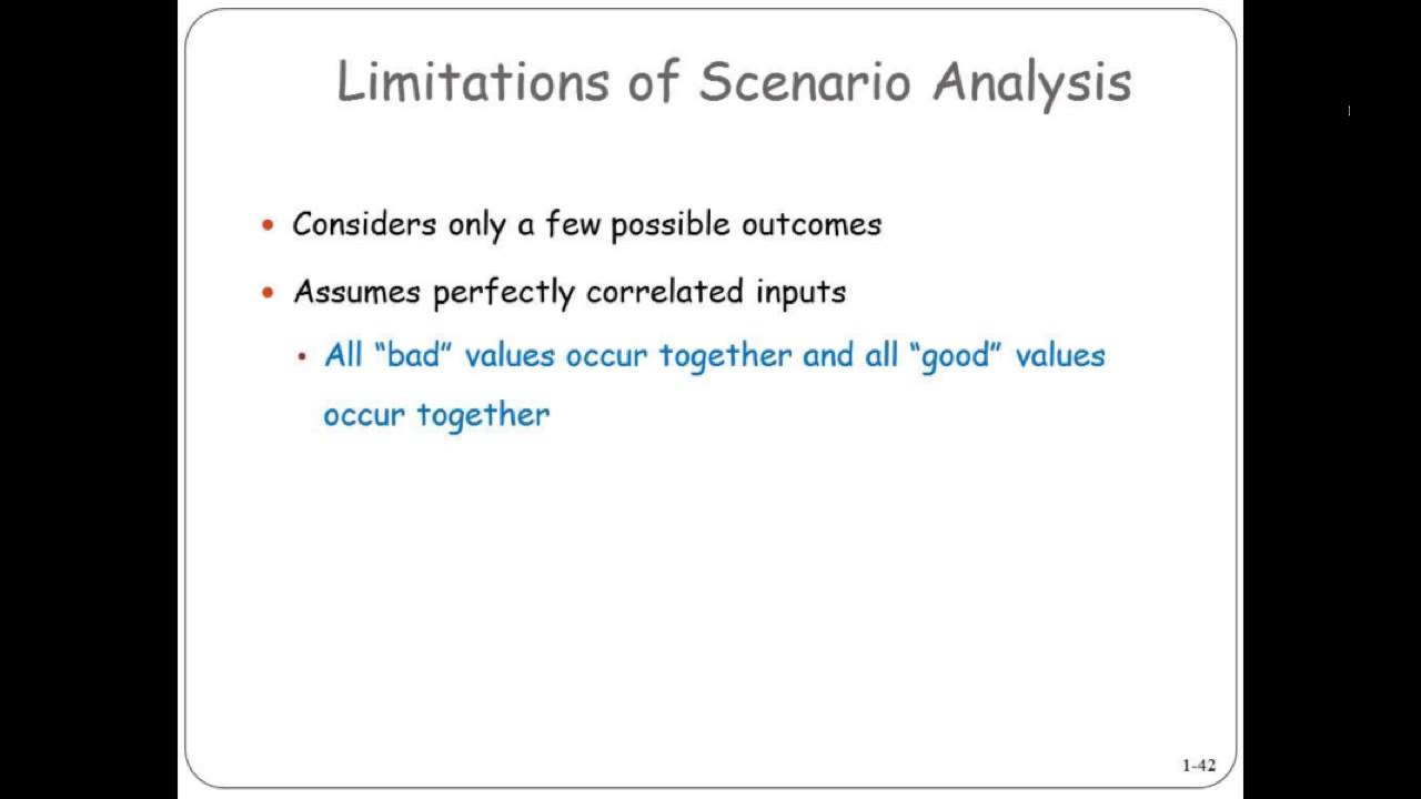 Limitations Of Scenario Analysis Youtube