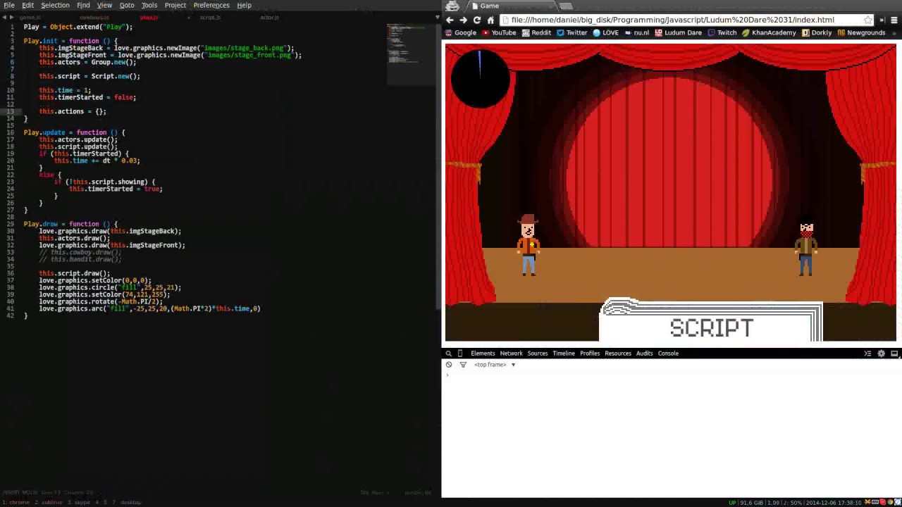 One Act - Ludum Dare 31 - Timelapse