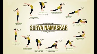 108 Surya Namaskar with asanas and breathing instructions