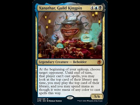 xanathar mtg commander deck Magic: The Gathering Adventures in The Forgotten Realms Aura of Courage (Green-White-Blue) : Toys & Games choose target opponent Xanathar : r/mtg
