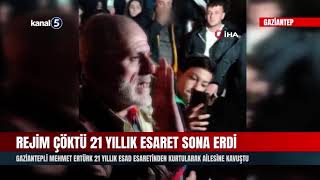 Gaziantepli Mehmet Ertürk 21 Yıllık Esad Esaretinden Kurtularak Ailesine Kavuştu