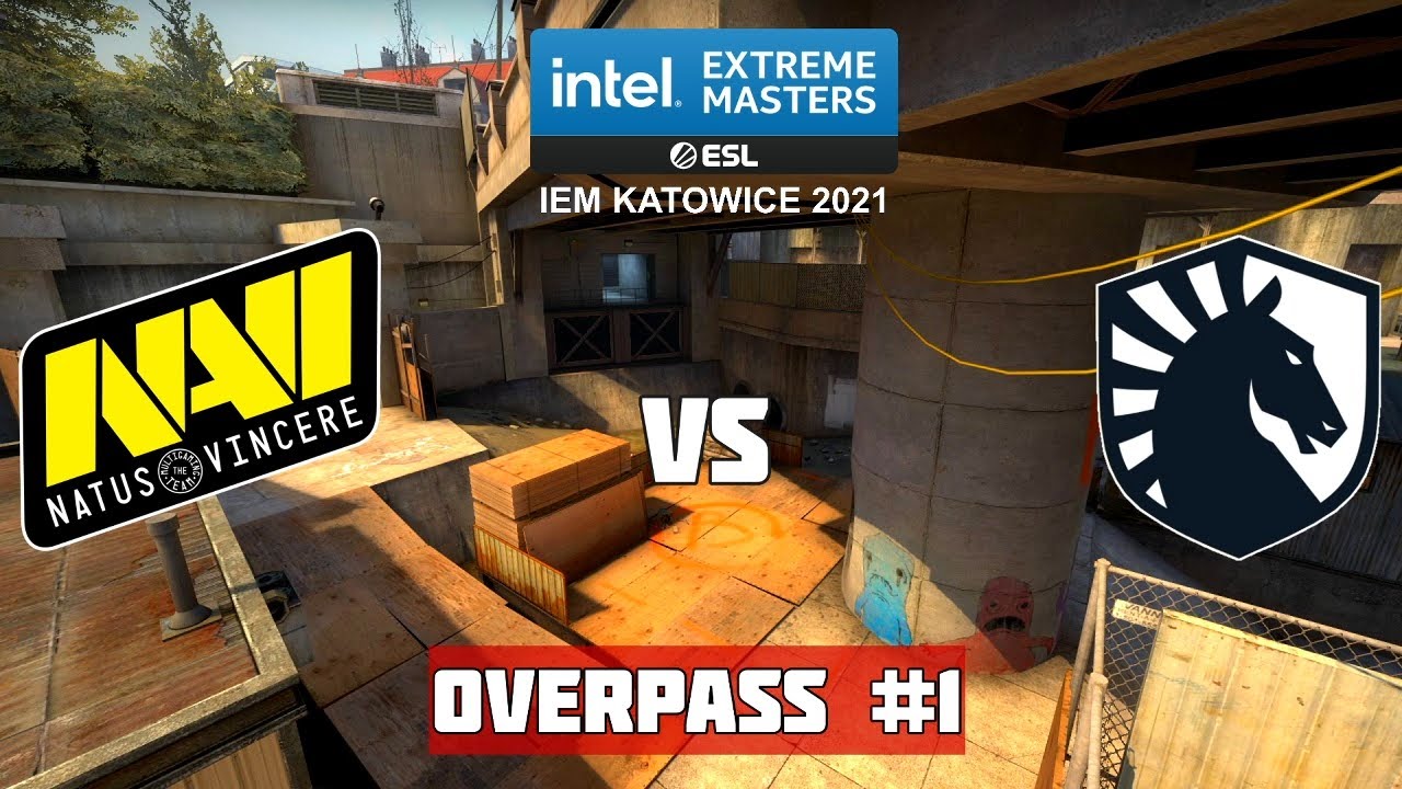Группа B. NAVI vs LIQUID. Map-1 Overpass. IEM Katowice 2021