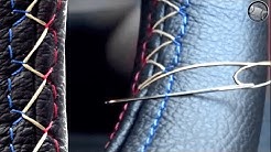 How to stitch a leather steering wheel cover DIY fitting instructions 