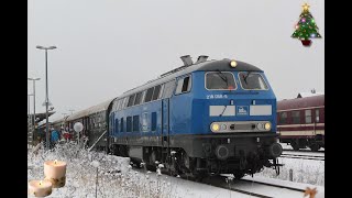 Ein schönen 2 Advent wünscht 218 058-9 und 01 0509-8 mit ihrem Sonderzug in Wernigerode.