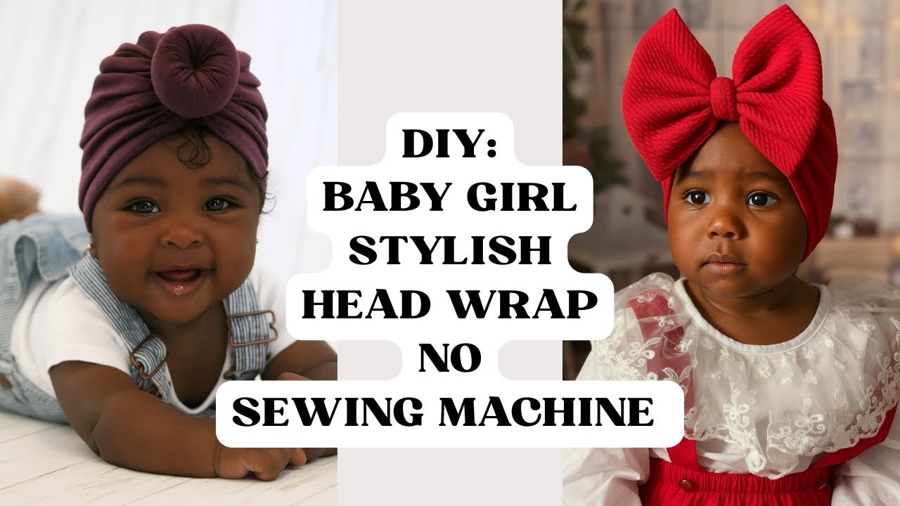 Как сшить тюрбан для девочки (без швейной машинки) | Простой мастер-класс по пошиву головного убо...