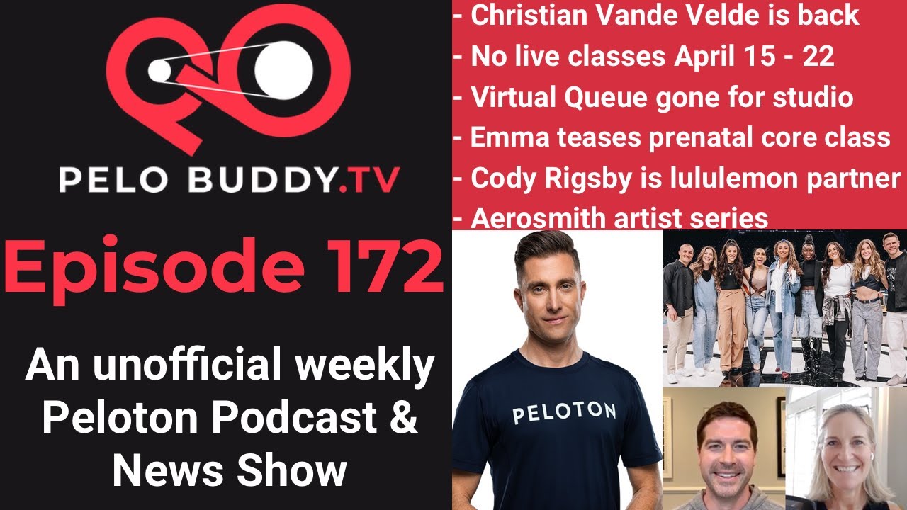 Pelo Buddy TV 172 - Christian Vande Velde is back, no live Peloton classes, virtual booking queue