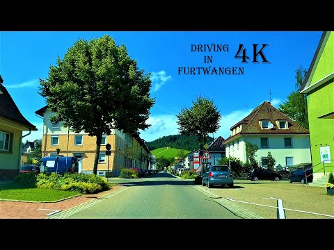 Driving in Furtwangen im Schwarzwald, Germany - 4k Video - Driving Tour