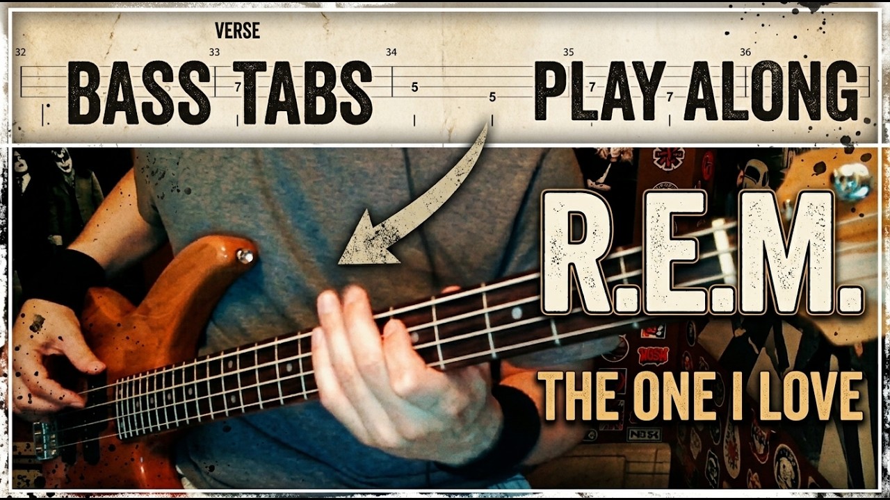 The One I Love by R.E.M. - Bass Cover with Tabs Play-Along