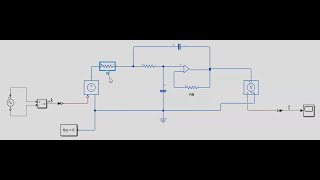 Active second order lowpass filter frequency response using SIMULINK/SIMSCAPE
