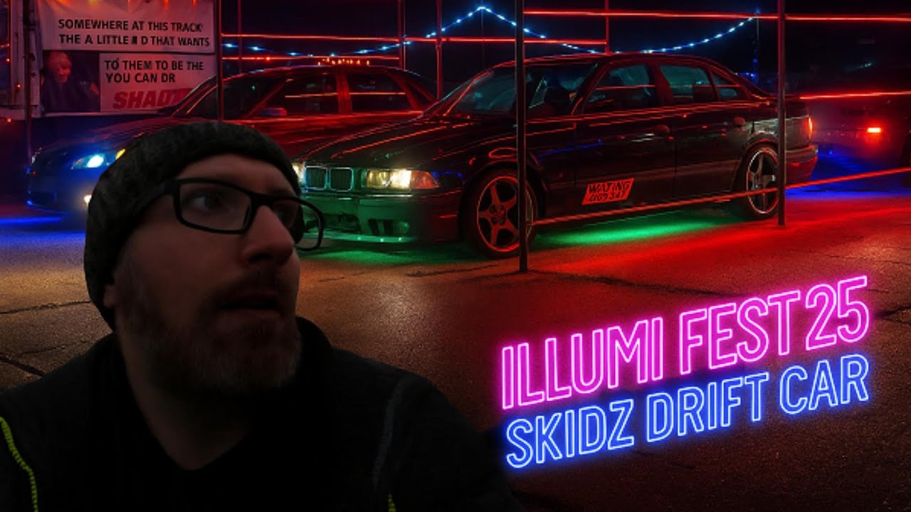 Nocny Drift Show jak z innego świata! | Illumi Car Fest ’25 – Manston Airport