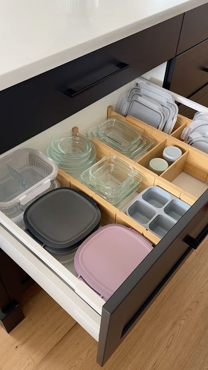 This Week You Need to Organize Your Tupperware Drawer #organization #asmr #kitchenorganization