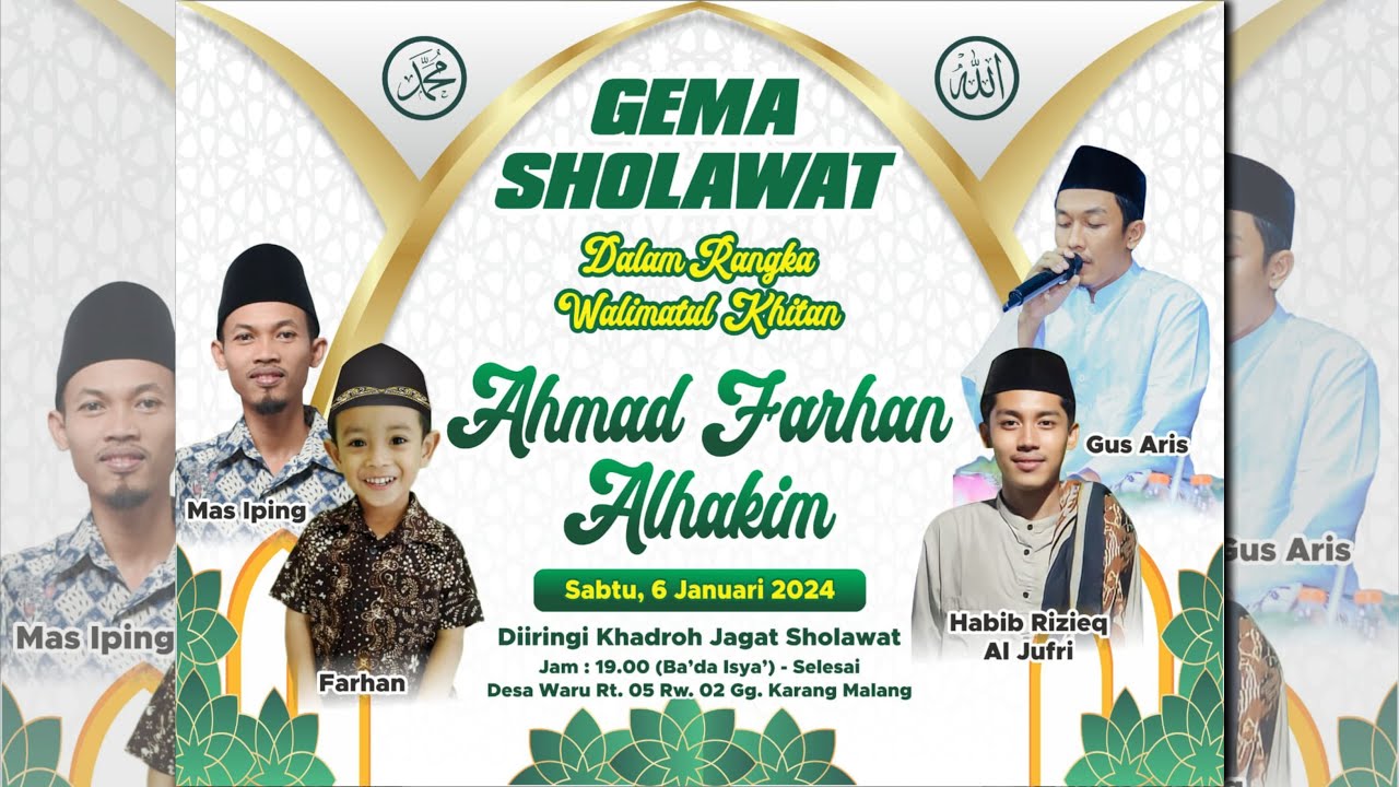 🔴LIVE STREAMING - GEMA SHOLAWAT DALAM RANGKA WALIMATUL KHITAN AHMAD FARHAN ALHAKIM