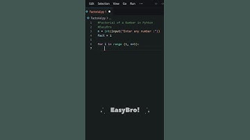 Python Factorial Program | A Step-by-Step Tutorial | EasyBro!#python #pythonprogramming #factorial
