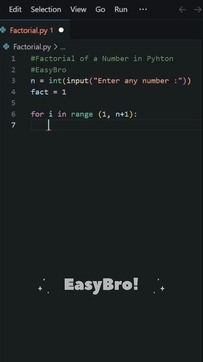 Python Factorial Program | A Step-by-Step Tutorial | EasyBro!#python # ...