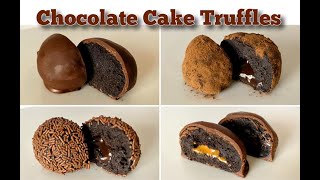 CHOCOLATE CAKE TRUFFLES RECIPE | Easy Truffles Using Leftover Moist Chocolate Cake