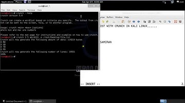 Create wordlist with crunch in kalilinux