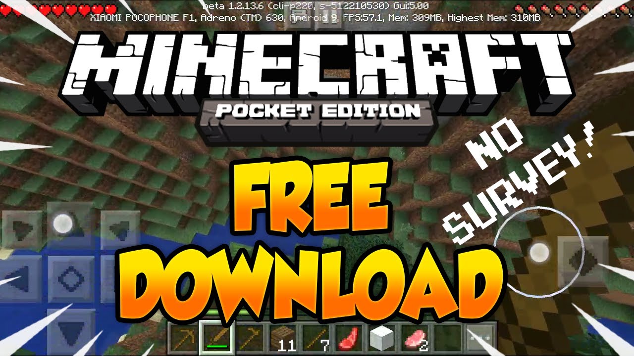 How to download MINECRAFT pocket edition, FREE (NO SURVEY