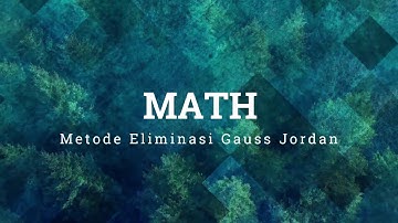 Eliminasi Gauss Jordan di Excel (SPL 4 Var)