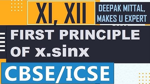 first principle of xsinx I class 11I Differentiation I Ab-initio method I Delta Method