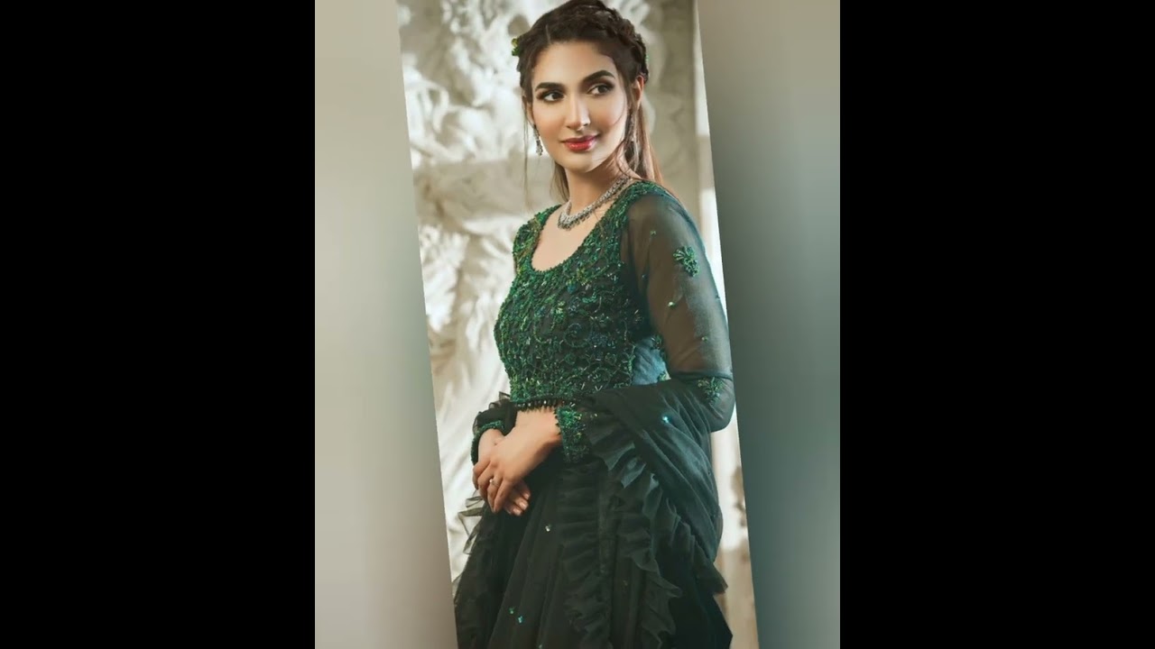 Pakistani actress in green Dress