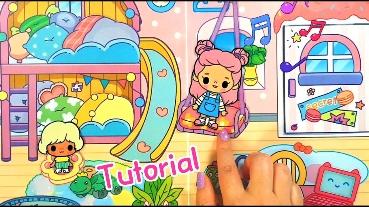 Toca Boca Moving Doll Tutorial Paper diy #papercraft