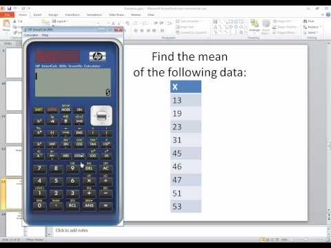 HP SmartCalc 300s - Statistics - Mean