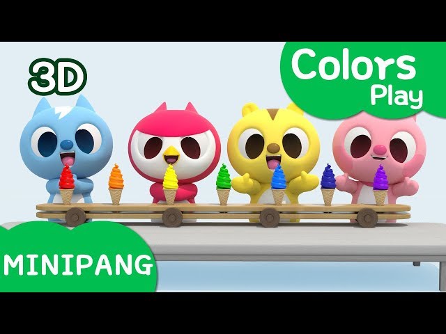 Color play with Miniforce | Color ice cream | Eating icecream | Mini-Pang TV Kids Play class=