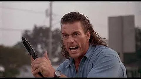 Hard Target - Street shootout and motorbike chase