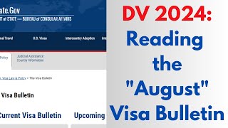 DV 2024: Reading the August Visa Bulletin